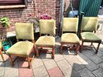 Te koop 4 x antieke/vintage eetkamer stoel groen., Ophalen, Hout, Gebruikt, Overige kleuren