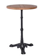 Terrastafel teakhout gietijzer rond 50 cm, Info@edvonline.nl, Nieuw, Ophalen of Verzenden, Inductorstraat 9b Veenendaal