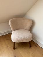 Zara Home Beige Badstoffen Accentstoel, Huis en Inrichting, Fauteuils, Ophalen, Hout, Nieuw, 75 tot 100 cm