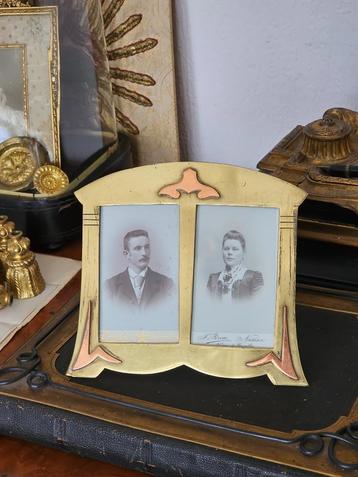 Zeldzaam antiek ART DECO dubbel fotolijstje * fotolijst beschikbaar voor biedingen