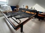 Elektrisch verstelbaar bed – achterwand met nachtkastjes, Ophalen, Tweepersoons, 180 cm, Hout