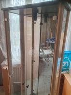 Vitrinekast met spiegel en verlichting, Huis en Inrichting, Kasten | Vitrinekasten, Zo goed als nieuw, 150 tot 200 cm, 25 tot 50 cm