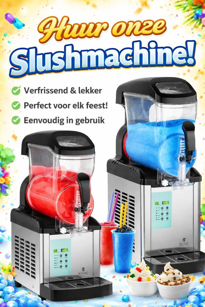 Slush machine TE HUUR €40,00, Hobby en Vrije tijd, Feestartikelen | Verhuur, Nieuw, Overige, Verzenden