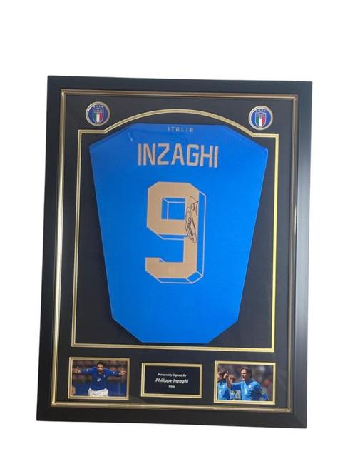 Filippo Inzaghi Italië 2022-23 Gesigneerd Ingelijst Shirt, Verzamelen, Sportartikelen en Voetbal, Nieuw, Shirt, Buitenlandse clubs