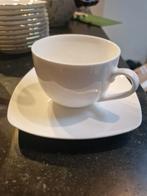 6 kop en schotels wit porselein. 6 voor 4 euro., Ophalen of Verzenden, Zo goed als nieuw, Porselein, Kop en/of schotel