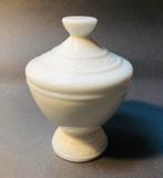 Mooi wit dekselpotje, opaline glas, melkglas, vintage, Ophalen of Verzenden
