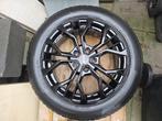 Set zwarte velgen 17” met banden skoda vw seat, Banden en Velgen, 17 inch, Personenwagen, Gebruikt