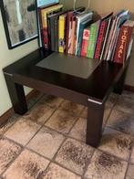 Design bijzettafel (diep bruin tegen zwart aan), Ophalen, Minder dan 45 cm, Vierkant, 55 tot 75 cm