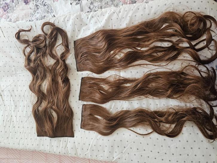 Hair extension- 4 pieces clip on, Sieraden, Tassen en Uiterlijk, Uiterlijk | Haarverzorging, Nieuw, Pruik of Haarverlenging, Ophalen