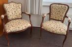 Twee opnieuw beklede stoeltjes, Huis en Inrichting, Stoelen, Ophalen of Verzenden, Gebruikt, Hout, Twee