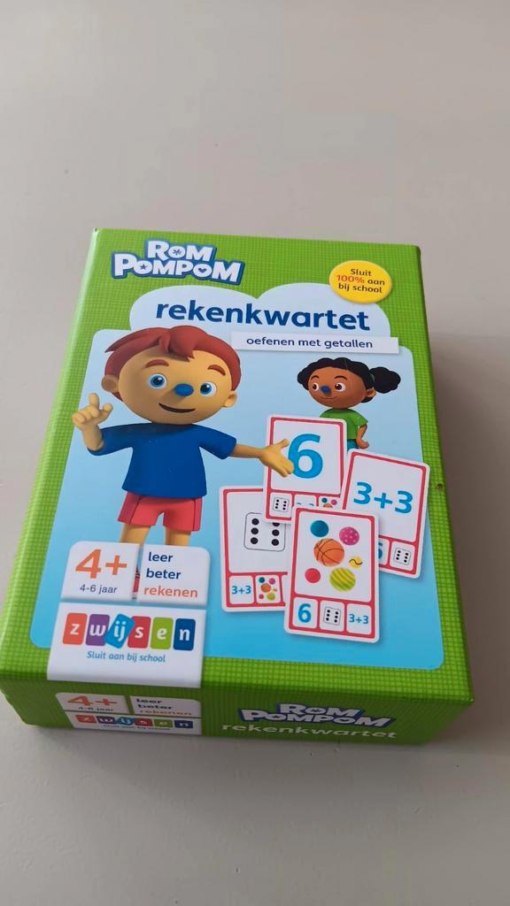 2 rekenspellen: counting puzzel + rom pom pom rekenkwartet., Kinderen en Baby's, Speelgoed | Educatief en Creatief, Zo goed als nieuw