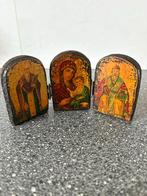 Antiek Drieluik Icoon, Antiek en Kunst, Antiek | Religie, Ophalen of Verzenden