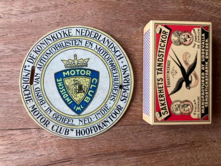 Nederlandsch Indische Motor Club embleem logo Semarang, Auto diversen, Overige Auto diversen, Ophalen of Verzenden