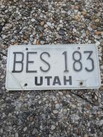 Utah Nummerplaat BES 183, Ophalen of Verzenden, Gebruikt