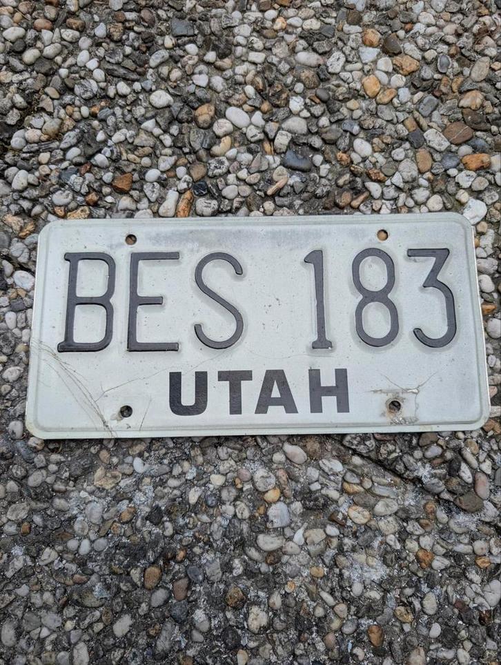 Utah Nummerplaat BES 183, Auto diversen, Kentekenplaathouders, Gebruikt, Ophalen of Verzenden
