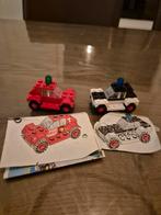 Lego 600 en 602 politie en brandweer auto, Ophalen of Verzenden