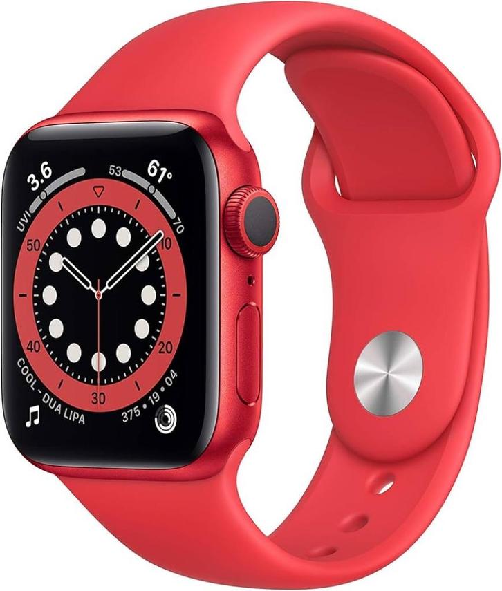 Apple Watch Series 6 RED ZGAN en compleet met doos, Sieraden, Tassen en Uiterlijk, Smartwatches, Zo goed als nieuw, iOS, Rood