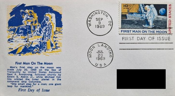 "First Man on the Moon", Postzegels en Munten, Postzegels | Eerstedagenveloppen, Europa, Ophalen