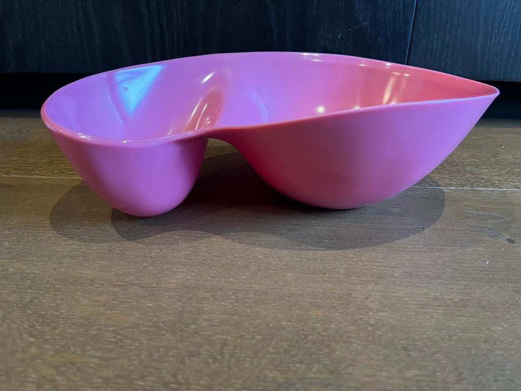 Roze plastic serveerschaal, Huis en Inrichting, Keuken | Tupperware, Ophalen of Verzenden, Zo goed als nieuw, Schaal