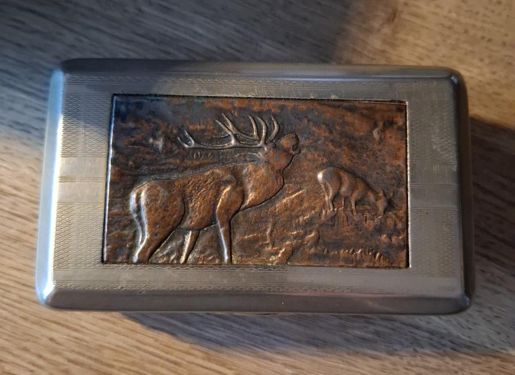 Doosje met jachttafereel, uit 1930 -1960, Ophalen of Verzenden