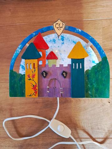 Handgemaakt kinder nachtlampje kasteel beschikbaar voor biedingen