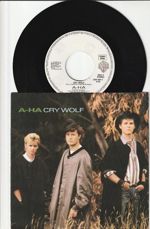 AHA     -     CRY WOLF     /////     MAYBE, MAYBE     [7''], Cd's en Dvd's, Vinyl | Pop, Zo goed als nieuw, 1980 tot 2000, Overige formaten