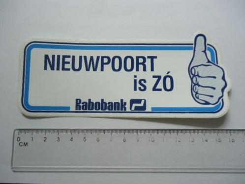 sticker oud Nieuwpoort is zo oke ok rabobank retro, Verzamelen, Stickers, Zo goed als nieuw, Bedrijf of Vereniging, Verzenden