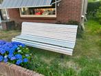 Een tuinbank wit geschilderd, Tuin en Terras, Ophalen, Gebruikt, Hout