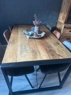 Mangohouten eettafel, Huis en Inrichting, Tafels | Eettafels, Ophalen, Gebruikt, 50 tot 100 cm, 150 tot 200 cm