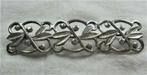 Langwerpige art deco broche blaadjes en bessen zilver, Sieraden, Tassen en Uiterlijk, Broches, Ophalen, Zo goed als nieuw, Zilver