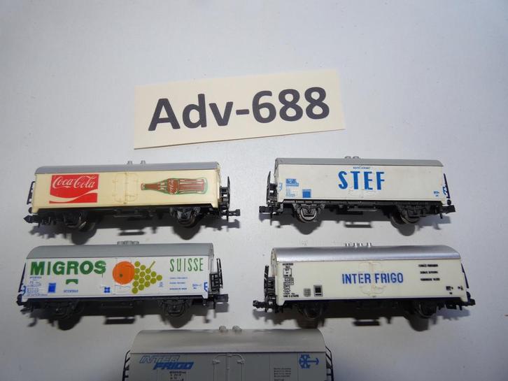 Adv-688 N Spoor Koelwagons van Diverse Merken B, Hobby en Vrije tijd, Modeltreinen | N-Spoor, Gebruikt, Wagon, Gelijkstroom, Fleischmann