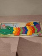 Leuke puzzels cijfers krokodil., Kinderen en Baby's, Speelgoed | Kinderpuzzels, Ophalen, 10 tot 50 stukjes, Zo goed als nieuw