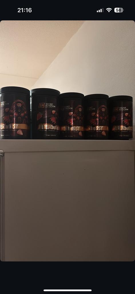 SN pre workouts 5 stuks, Sport en Fitness, Fitnessmaterialen, Zo goed als nieuw, Ophalen
