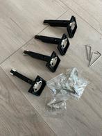 Luxe wandsteunen voor gordijnrail mat zwart, Ophalen of Verzenden, Nieuw, IJzer