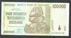 Bankbiljet - Zimbabwe 500.000 Dollars 2008, Ophalen of Verzenden, Zimbabwe, Los biljet