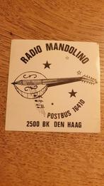 Sticker amateur zender piraat Radio Mandolino,  DEN HAAG, Ophalen of Verzenden, Zo goed als nieuw