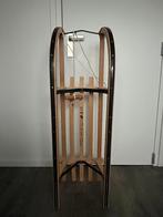 Houten slee met rugleuning, Ophalen, Rugleuning, Zo goed als nieuw, Hout