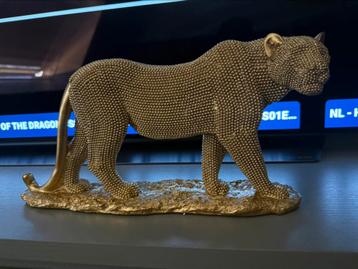 Luxe Luipaard ornament standbeeld goud decoratie beschikbaar voor biedingen