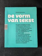 Boek De vorm van tekst – Jan Middendorp – Typografie & ontwe, Boeken, Studieboeken en Cursussen, Ophalen of Verzenden, Zo goed als nieuw