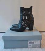 Manfield leren laarsjes - maat 38, Zwart, Lage of Enkellaarzen, Ophalen of Verzenden, Manfield