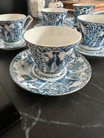 6 chinees porselein koffie en schotel kopjes. beschikbaar voor biedingen