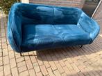 Gratis bank velours blauw, Ophalen, Gebruikt, 150 tot 200 cm, Tweepersoons