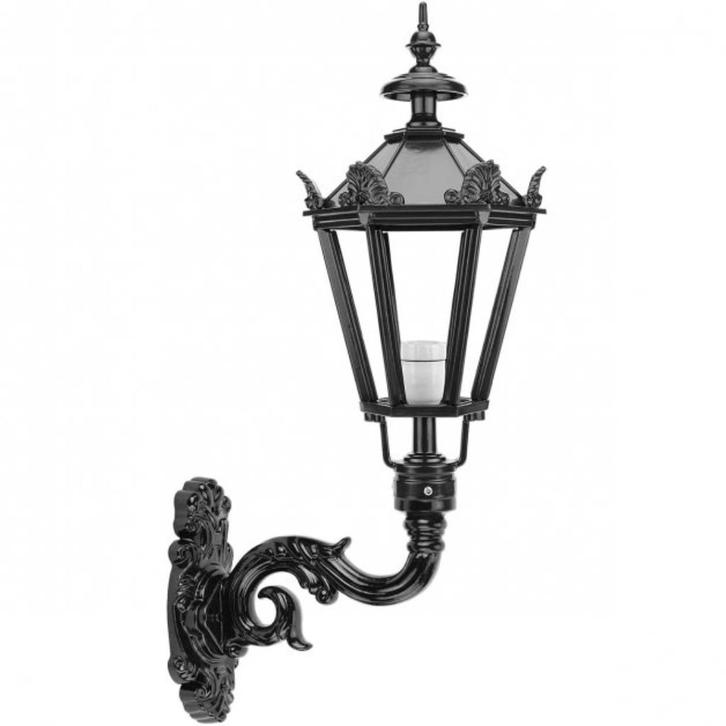 Nostalgische tuinlamp / wandlamp, aluminium - groen, Antiek en Kunst, Antiek | Lampen, Ophalen of Verzenden