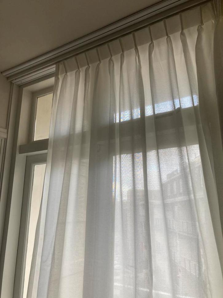 In between gordijnen nieuw! Hema stof goedereede ivoor, Huis en Inrichting, Stoffering | Gordijnen en Lamellen, Nieuw, 200 cm of meer