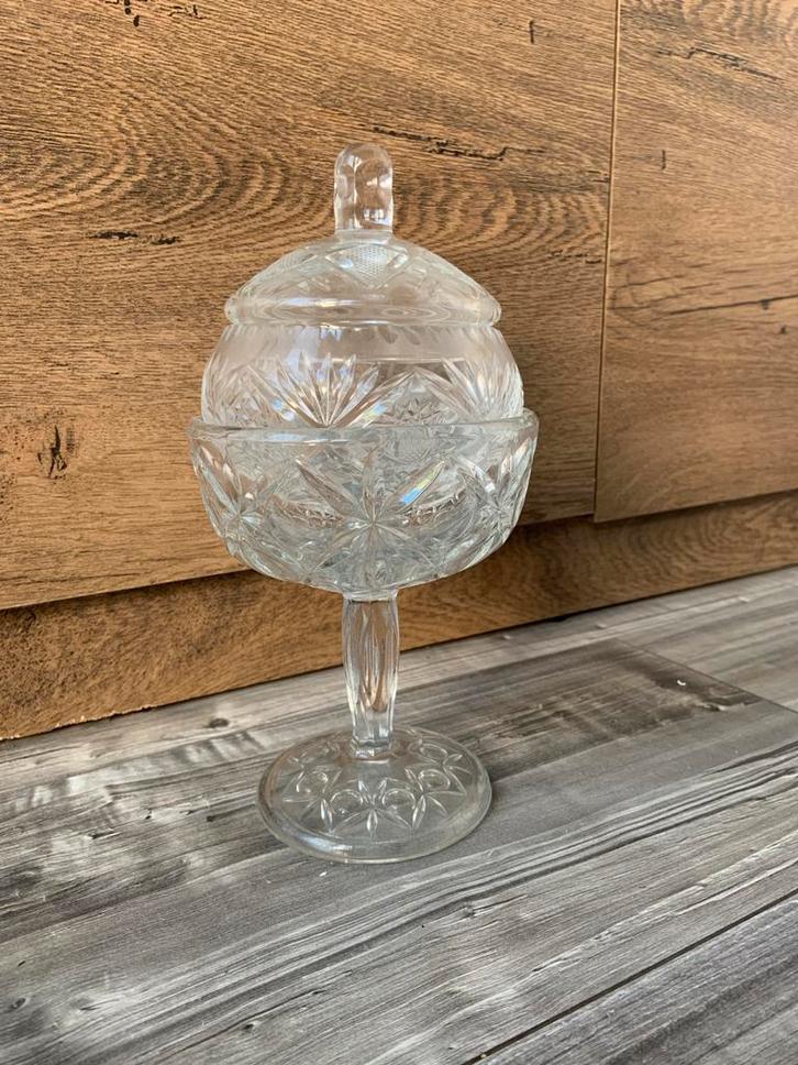 Kristallen Bonbonschaal met Deksel, Antiek en Kunst, Antiek | Glas en Kristal, Ophalen