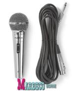 Dynamische microfoon vocaal XLR metaal zilver incl. 5m kabel, Nedis, Nieuw, Info@marbeco.nl, Zangmicrofoon
