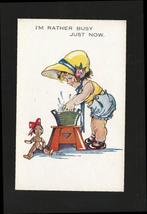 Prachtige ansichtkaart even de was doen B17-12, Ophalen of Verzenden, Voor 1920, Ongelopen, Sterren en Beroemdheden