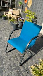 Mooie nog  bijna niet gebruikte stoel /blauw, Huis en Inrichting, Metaal, Blauw, Ophalen of Verzenden, Zo goed als nieuw
