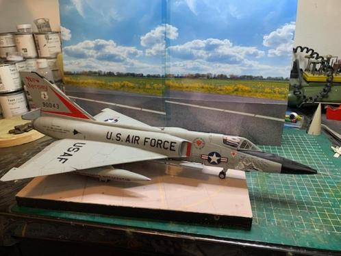 F-106 Delta Dart schaal 1/48 gebouwd, Hobby en Vrije tijd, Modelbouw | Vliegtuigen en Helikopters, Gebruikt, Vliegtuig, Groter dan 1:72