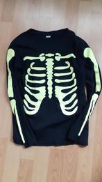 Shirt glow in the dark, Kinderen en Baby's, Carnavalskleding en Verkleedspullen, Ophalen, Zo goed als nieuw, 146 t/m 152, Jongen of Meisje